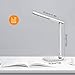LED Desk Lamp - Dimmable Table Lamp with Eye-Caring Ideal for Reading, Studying, Working, Foldable Office Task Light, 3 Color Modes with 5 Brightness Levels, Touch Control, Memory Function, White