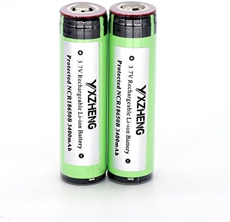 YXZHENG 2PCS 3.7v Protected 18650 NCR18650B 3400mah Rechargeable Battery with protected board for over charging and over discharging For Panasonic