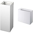 YAMAZAKI Alloy Steel Home 4488 Tall Trash Can-Modern Garbage Waste Basket Bundle with Plastic Trash Can-Modern Garbage Waste Basket