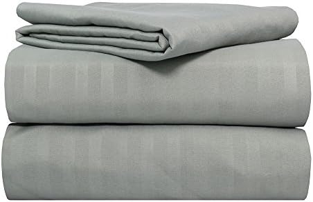 2000 Thread Count 100% Egyptian Quality Stripe Gray Queen Sheet Sets by Sam Linens