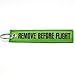 Rotary13B1 - Remove Before Flight Keychain - Lime Green