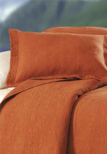 C&F Home Matelasse Cotton Quilt, Full/ Queen 90x92, Terra Cotta