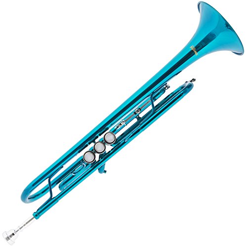 2 Mendini+Blue+Lacquer+Brass+Trumpet