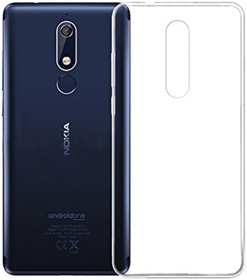 IJIA Case for Nokia 5.1 2018 (5.5") - Transparent Clear TPU Soft Silicone Protection Bumper Fashion Skin Back Shell Case Cover