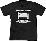 Blittzen Mens T-shirt Newton's 1st Law - Now Go Away
