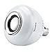 Texsens Music Lamp LED Bulb with Integrated Speaker, 6W E26 RGB Changing Light Wireless Stereo Audio with 24 Keys Remote Control (Big)