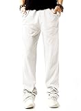 Keybur Mens Casual Beach Trousers Daily Look linen Soft Holiday Pants