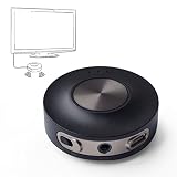 Avantree Bluetooth Transmitter for TV, Dual link aptX LOW LATENCY Supported, 3.5mm Wireless Audio Adapter Splitter for Headphones, V4.2 - Priva III