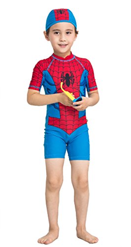 StylesILove Young Kids Super Hero Spiderman 2-piece Boy Costume Swim Set