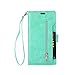 SUPZY Galaxy Note 8 Case, Leather [9 Card Slots] [Photo & Wallet Pocket] Multi-Function Premium PU Leather Magnetic Flip Shockproof Zipper Wallet Case Cover for Samsung Galaxy Note 8 (Mint)