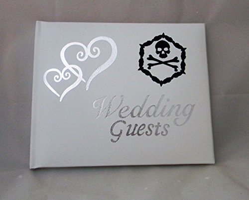 Wedding ceremony party Biker Goth Gothic Skull Bones Guest Book - Thumbnail 2