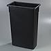 Carlisle FoodService Products 34202303 TrimLine Rectangle Waste Container Trash Can Only, 23 Gallon, Black