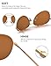 LUENX Aviator Sunglasses Men Women Non-Mirror Polarized UV400 Metal Frame 60MM (14-Brown, 60)