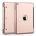 iPad Mini 4 Keyboard Case, NOVT Folio Protective Case Shell Cover with Smart Wireless Bluetooth Keyboard Multi-Angle Stand for Apple iPad Mini 4 with 125 Degree Swivel Rotating (Rose Gold)