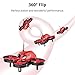 Redpawz R011 Micro FPV Racing Drone with 1000TVL Camera, VR Goggles, FOV 120°Wide-Angle Live Video Quadcopter, One Key Return, Headless Mode RTF Drone for Beginners & Adults, 2Pc Modular Battery, Red