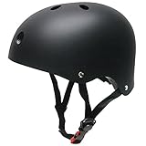 Cute Light-weight Bicycle Cycling Street Kids Safety Bike Helmets Protective Gear for Toddler Child Children Outdoor Sports Safety Firm Kids Helmet for Boys Girls Student Pupil Age 3-5 6-8 (Black)