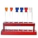 BCP Set of 6 Assorted Color Plastic Test Tube Set with Caps and Rack Scientific Experiment Toys for Children