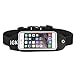 iPhone 6 Plus Running Belt Waist Pack,Sweatproof water-resistant sports belt waist bag for iPhone 6s Plus/6 Plus/Galaxy S7 edge(Black,Lycra)
