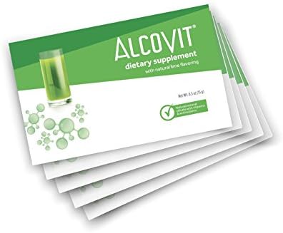 Alcohol Detox & Hangover Prevention Drink - ALCOVIT - Not a Cure, a Scientific Formula Relief, Reduce TOXINS Fast w/Ingredient for Stress, Energy & Wellbeing - (Pack of 5)