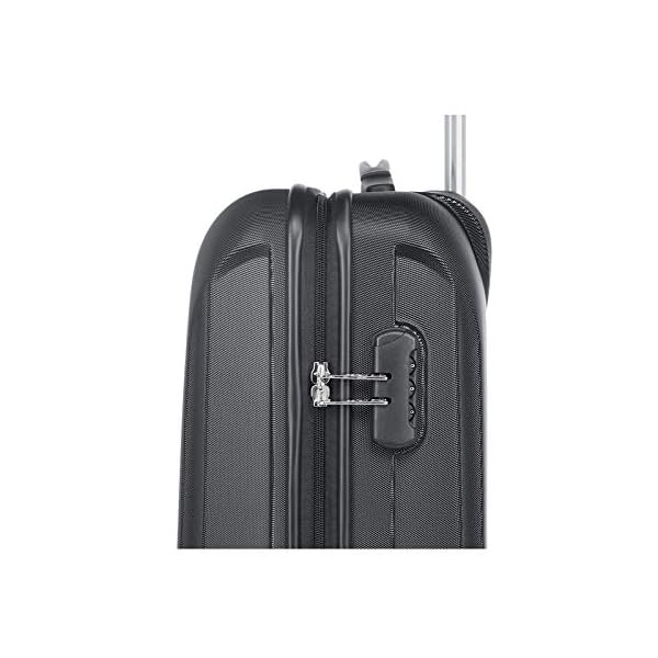 safari thorium sharp antiscratch 55 cms polycarbonate black cabin 4 wheels hard suitcase