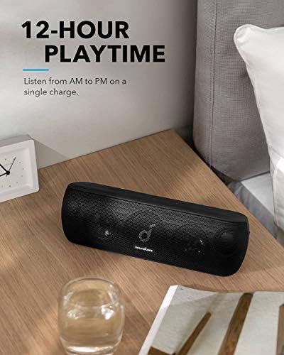 Soundcore Motion+ Enceinte Bluetooth avec Son Hi-Res 30W, USB-C, 12 Heures d'autonomie, étanchéité IPX7, appli avec EQ modifiable, DSP avancé et Audio Haute fidélité