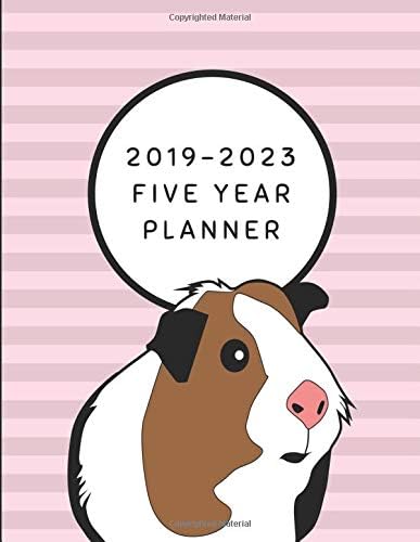 2019-2023 Five Year Planner: Guinea Pig Themed To-Do List Diary