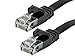 Monoprice Cat5e 25ft Black Flat Patch Cable UTP 30AWG 350MHz Pure Bare Copper Snagless RJ45 Flexboot Series Ethernet Cable