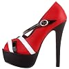 SHOW-STORY-Women-Red-Black-White-Cross-Over-Strappy-Platform-Stiletto-Heel-Dress-PumpsLF80867