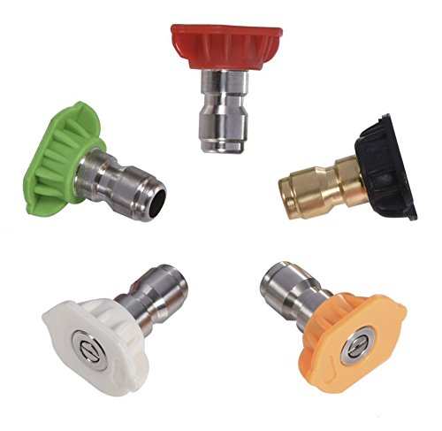 Obecome Pressure Multiple Degrees Washer Spray Nozzle Tips,5-Pack