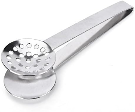Ensunpals Tea Bag Squeezer, Round Stainless Steel Teabag Tong Holder Herb Grip