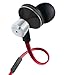 GOgroove AudiOHM iDX in-Ear Earbuds (Red) Noise Isolating Earphones with Mic, Tangle Free Cord, in-Line Controls for Music & Calls, Ergonomic Comfort Fit Headphones