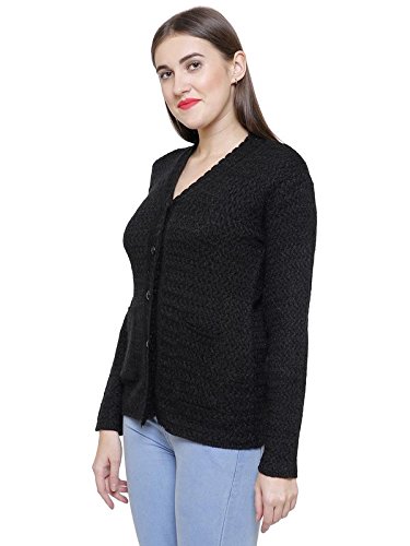 matelco v-neck woollen cardigan with pockets for women