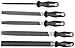 Nicholson 5 Piece Hand File Set with Ergonomic Handles, American Pattern, 6" Length, (2)-8" length, (2)-10" length primary