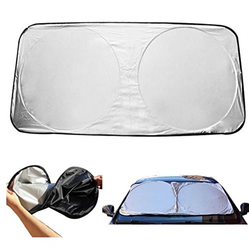 Ztl Foldable Car Front Rear Sunshade Auto Visor Windshield Block Cover Car Shield (57.9" x 27.2")