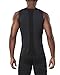 2XU Men's Compression Sleeveless Top, Black/Black, Large