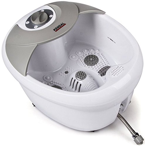 All in one foot spa bath massager w/ heat, HF vibration, O2 bubbles, red light FB09