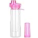 Great Gear Fruit Infuser Water Bottle 25 oz Leak Proof Flip-top Sport Water Bottle BPA-Free Tritan 25 Oz (Pink)