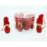 Tomte-Santa Girl Wooden Ornaments - 10 PK.