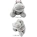 WEWILL Glow Hippo LED Stuffed Animal Plush Soft Toys Bedtime Companion Gift for Kids on Birthday Christmas Festival Occasions, 10 inch, Gray