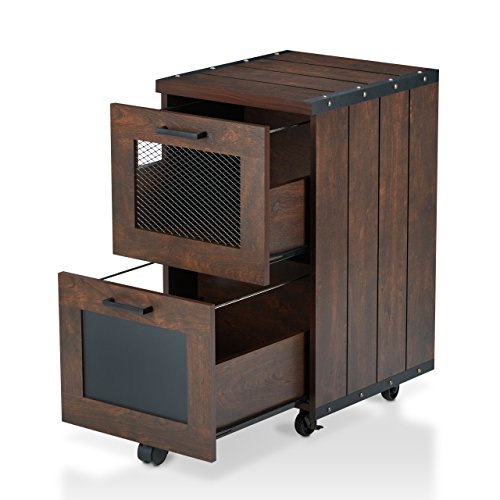 247SHOPATHOME HFW-1654C6 Olivia File Cabinet, One Size, Vintage Walnut