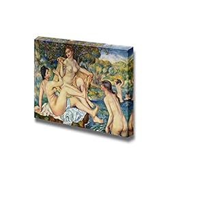 Bathers by Pierre-Auguste Renoir - Canvas Print Wall Art Famous Painting Reproduction - 12" x 18"