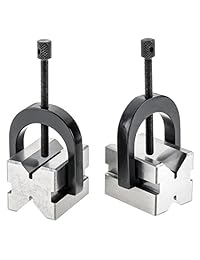 Grizzly h5608 V-block Par con pinzas 1 5 8-inch