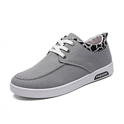 Men's Casual Fashion Canvas Shoes Skateboard Shoes Sneaker(7 D(M)US,grey)