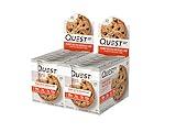Quest Nutrition Protein Cookie Peanut Butter Chocolate Chip. Low Carb Meal Replacement Bar with 15g+ Protein. High Fiber, Soy-Free, Gluten Free. (24 Count)