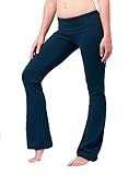 Hard Tail Foldover Bootcut Yoga Pants - Past Midnight