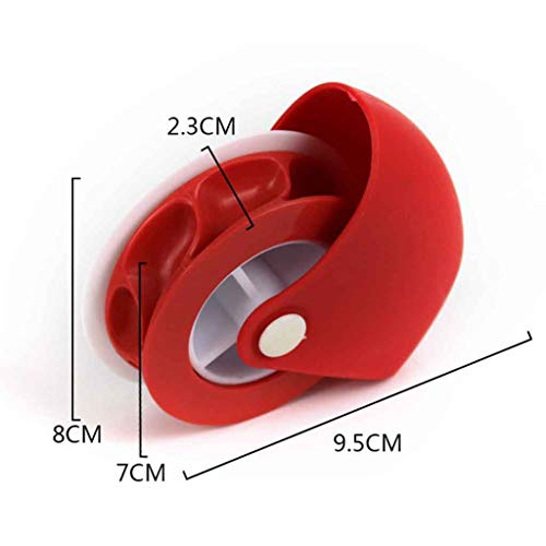 Weite 2 Pieces Pastry Wheel Decorator and Cutter Set for Beautiful Pie Crust, Durable Pizza Pastry Pie Lattice Decoration Cutters Tool for Pies, Waffles and Dough Cookies (Red)