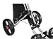 CaddyTek One-Click Folding 4 Wheel Version 3 Golf Push Cart, Silver