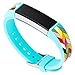 WITHit French Bull Silicone Replacement Band for Fitbit Alta/Alta HR, Blue Ziggy – Secure, Adjustable Stainless-Steel Buckle Closure, Fitbit Watch Band Replacement, Sweat-Resistant, Fits Most Wrists