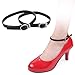 Diamondo Women Leather Shoelaces Shoes Belt Ankle Strap Band for High Heels (Black)