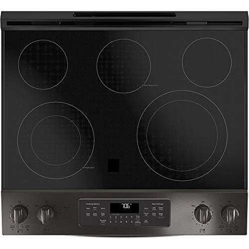 image for GE JS760BLTS 30 Inch Slide-in Electric Range with Smoothtop Cooktop in